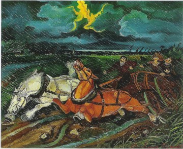  Sturm Galerie - Antonio Ligabue pferde mit Sturm